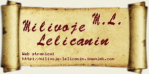 Milivoje Lelićanin vizit kartica